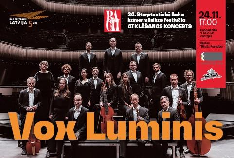Izrādes "Vox Luminis. 24. Starptautiskā Baha kamermūzikas festivāla Atklāšanas koncerts" attels