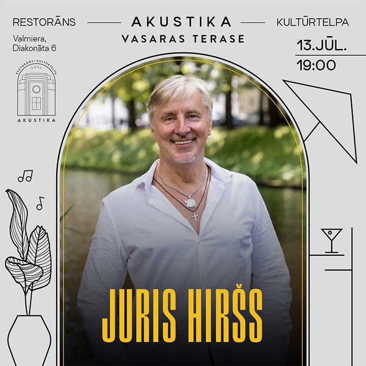 Izrādes "Juris Hiršs | Akustikas vasaras terasē" attels