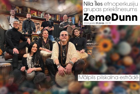 Izrādes "Nila Īles etnoperkusiju grupas priekšnesums “ZemeDunn”" attels