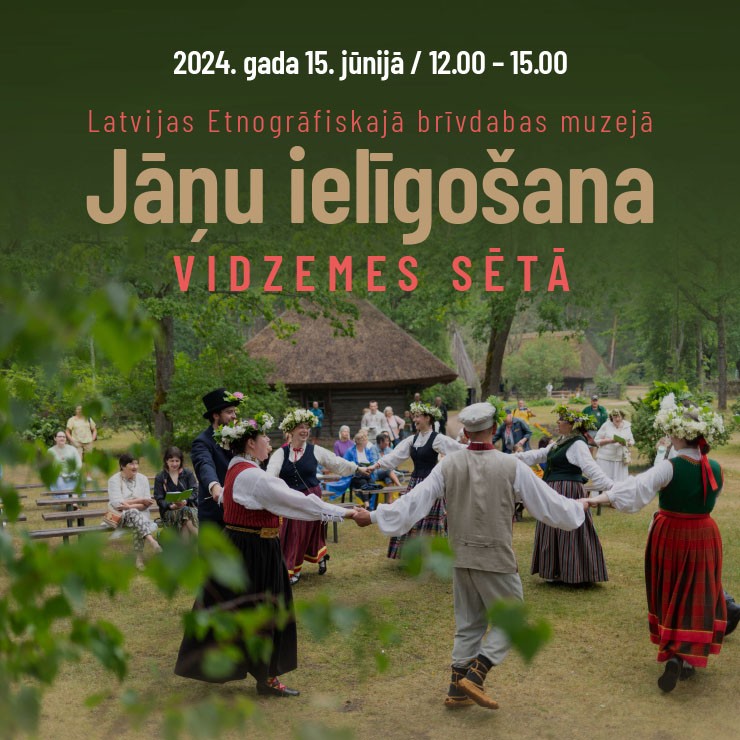 Izrādes "Jāņu ielīgošana Brīvdabas muzejā" attels