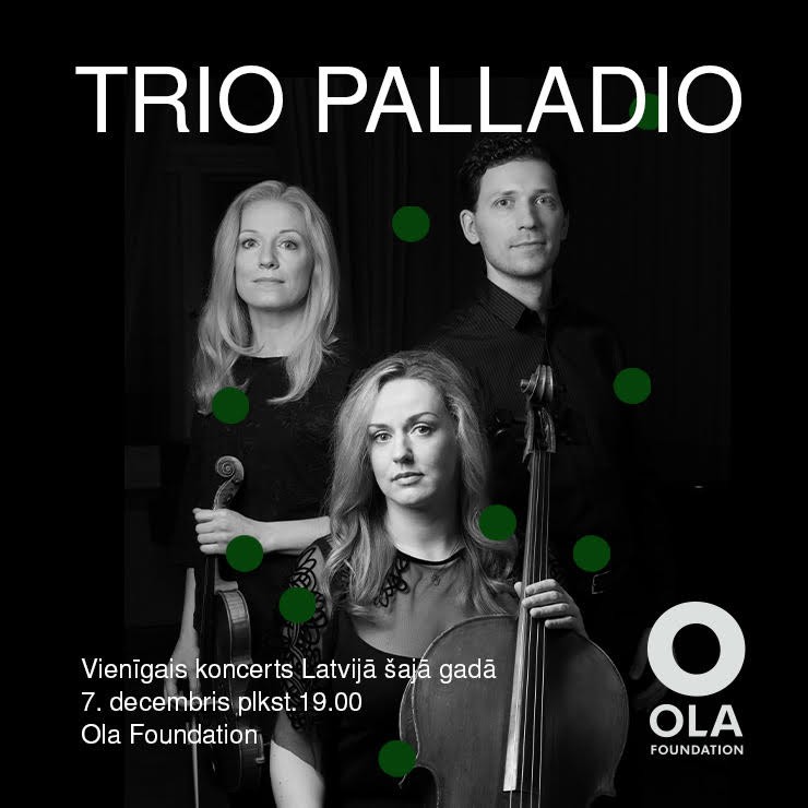 Izrādes "Trio Palladio. Reinis Zariņš – klavieres, Eva Bindere – vijole, Kristīne Blaumane – čells" attels