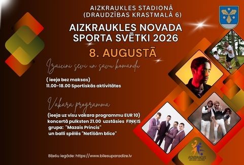 Image of the event "Aizkraukles novada sporta svētki | Vakara programma"