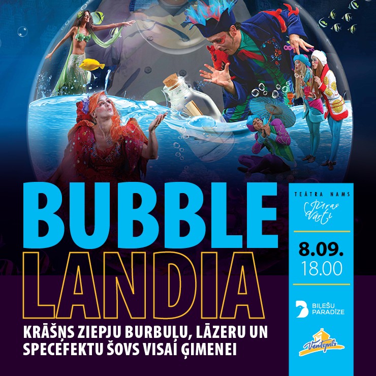 Izrādes "Pecolli un citi mākslinieki šovā "Bubblelandia"" attels