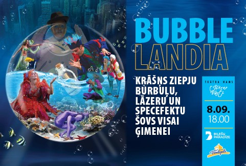 Izrādes "Pecolli un citi mākslinieki šovā "Bubblelandia"" attels