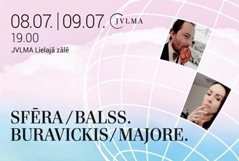 Izrādes "Sfēra / Balss. Buravickis / Majore" attels