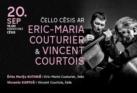 Izrādes "Čello Cēsis ar ERIC-MARIA COUTURIER & VINCENT COURTOIS" attels