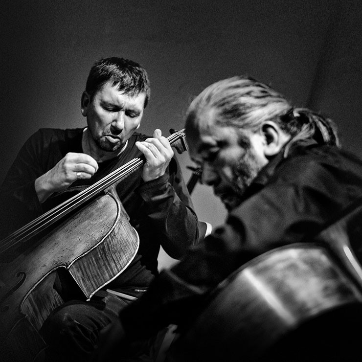 Izrādes "Čello Cēsis ar ERIC-MARIA COUTURIER & VINCENT COURTOIS" attels