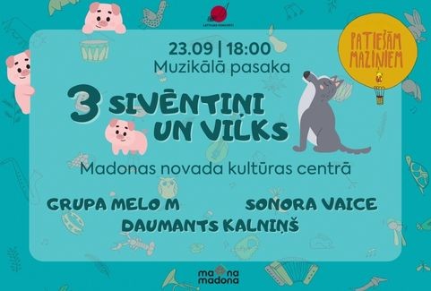 Izrādes "Muzikālā pasaka "Trīs sivēntiņi un vilks"" attels