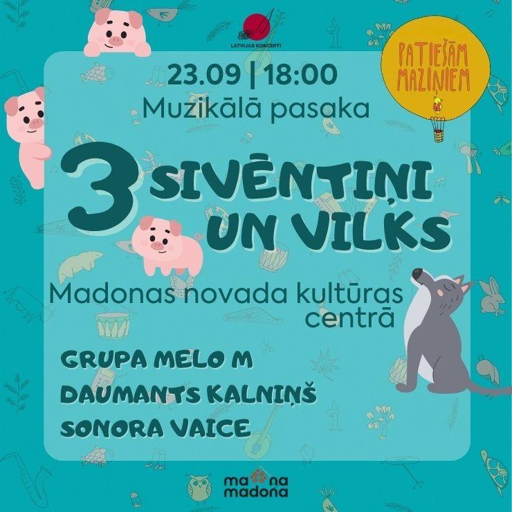Izrādes "Muzikālā pasaka "Trīs sivēntiņi un vilks"" attels