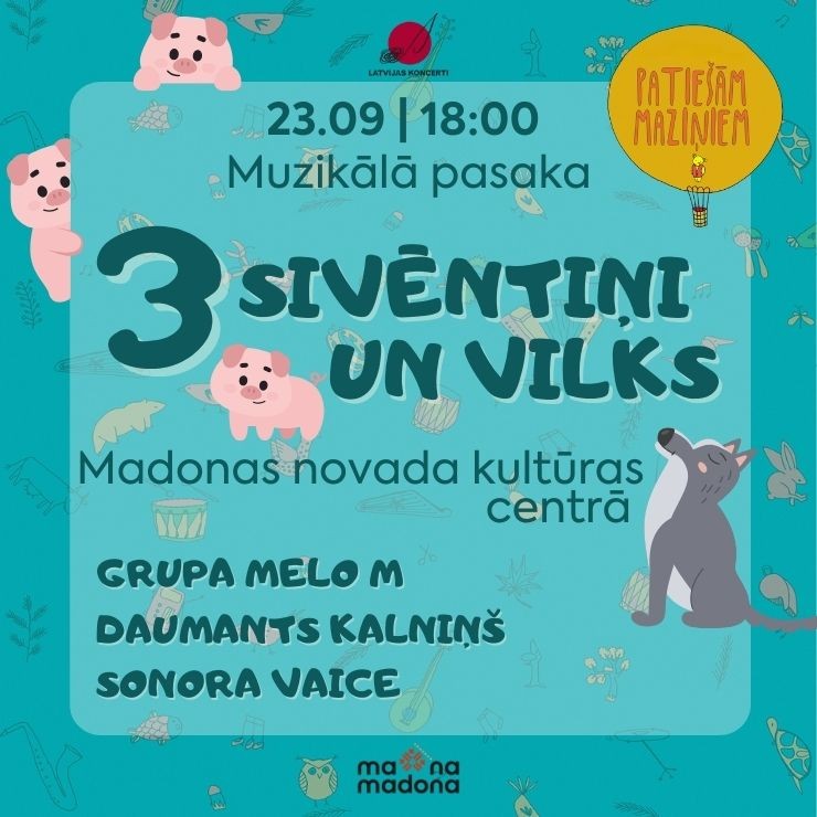 Izrādes "Muzikālā pasaka "Trīs sivēntiņi un vilks"" attels