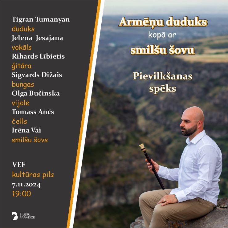 Izrādes "Armēņu duduks kopā ar smilšu šovu "Pievilkšanas spēks"" attels