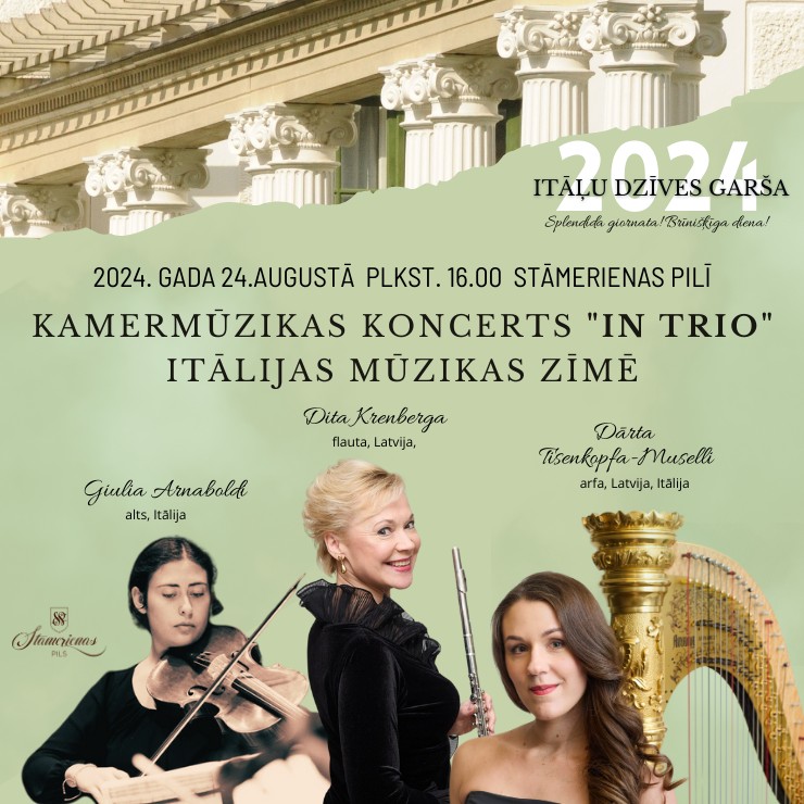 Izrādes "Kamermūzikas koncerts "In Trio" Itālijas mūzikas zīmē | ITĀĻU DZĪVES GARŠA" attels