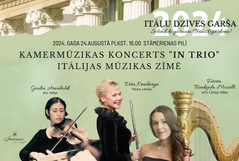 Izrādes "Kamermūzikas koncerts "In Trio" Itālijas mūzikas zīmē | ITĀĻU DZĪVES GARŠA" attels