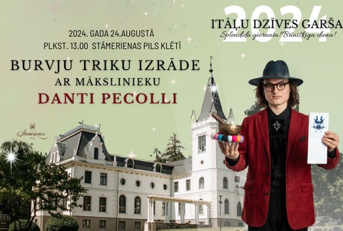 Izrādes "Burvju triku izrāde ar mākslinieku Danti Pecolli | ITĀĻU DZĪVES GARŠA" attels