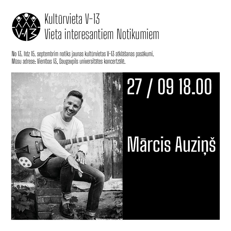 Izrādes "Ģitārists Mārcis Auziņš" attels