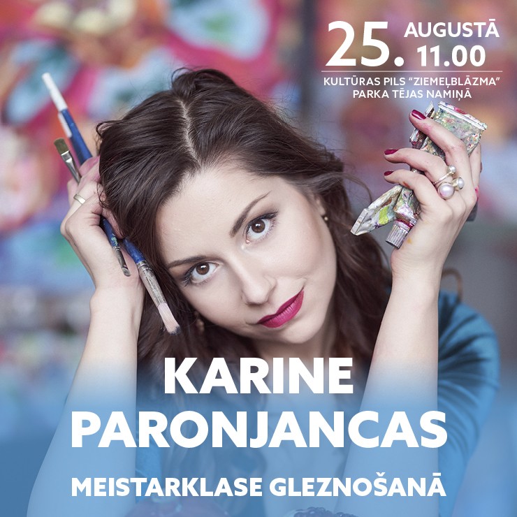 Izrādes "MĀKSLINIECES KARINE PARONJANCAS PLENĒRS – MEISTARKLASE GLEZNOŠANĀ" attels