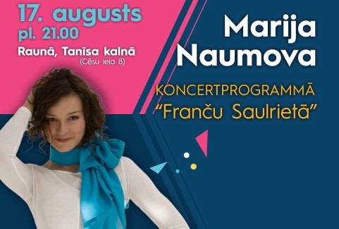 Izrādes "Marija Naumova koncertprogrammā "Franču Saulrietā"" attels