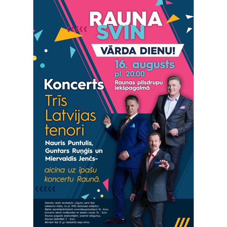 Izrādes "Trīs Latvijas tenori" attels