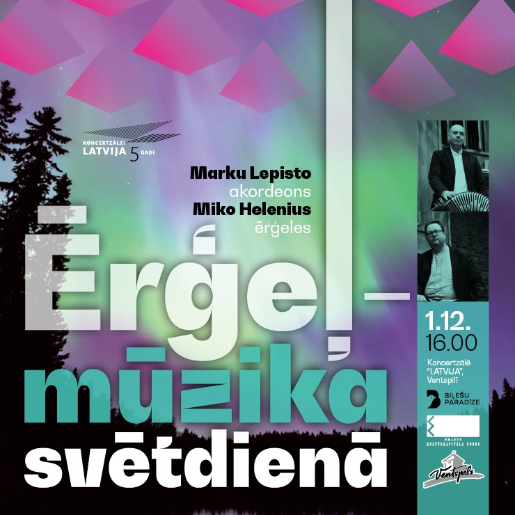 Izrādes "Marku Lepisto un Miko Helenius. Ērģeļmūzika svētdienā" attels
