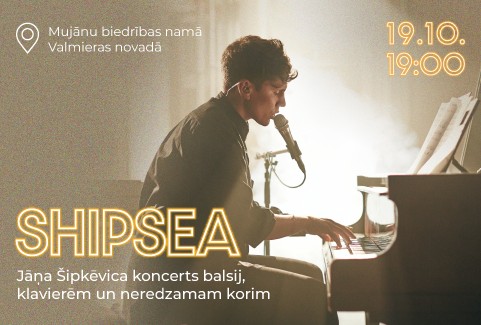 Izrādes "SHIPSEA. Jāņa Šipkēvica koncerts balsij, klavierēm un neredzamam korim" attels
