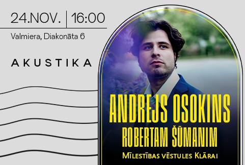 Izrādes "Andrejs Osokins Robertam Šūmanim. Mīlestības vēstules Klārai" attels