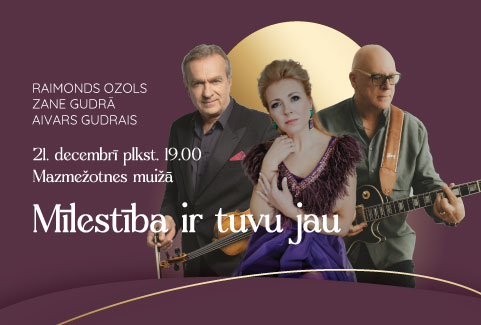 Izrādes "Ziemassvētku koncerts "MĪLESTĪBA IR TUVU JAU" kopā ar vijolnieku R.Ozolu, solisti Z.Gudro un ģitāristu A.Gudro" attels