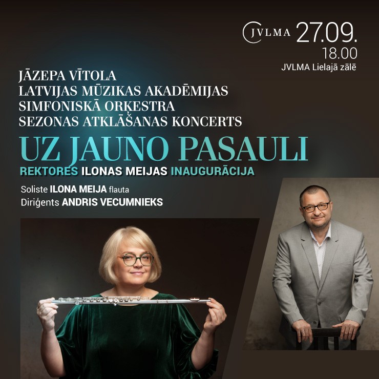 Izrādes "JVLMA simfoniskā orķestra sezonas atklāšanas koncerts "Uz Jauno pasauli" Rektores Ilonas Meijas inaugurācija" attels