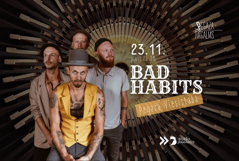 Izrādes "BAD HABITS Pegaza Viesistabā" attels