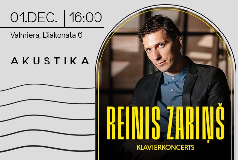 Izrādes "Reinis Zariņš | ADVENTA GAISMĀ | Kultūrtelpā AKUSTIKA, Valmierā" attels