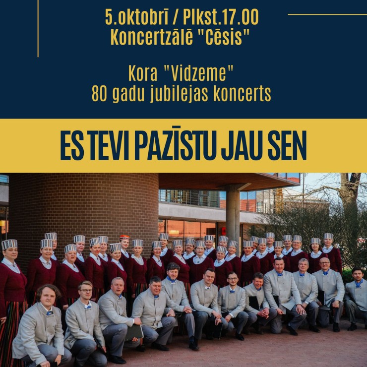 Izrādes "Kora "Vidzeme" 80 gadu jubilejas koncerts "Es Tevi pazīstu jau sen"" attels