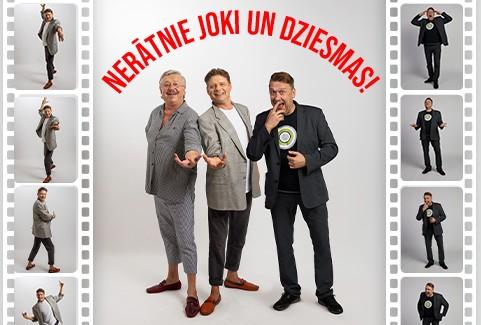 Izrādes "Andra Bērziņa, Edgara Pujāta, Imanta Strada humorprogramma “Nerātnie joki un dziesmas!”" attels