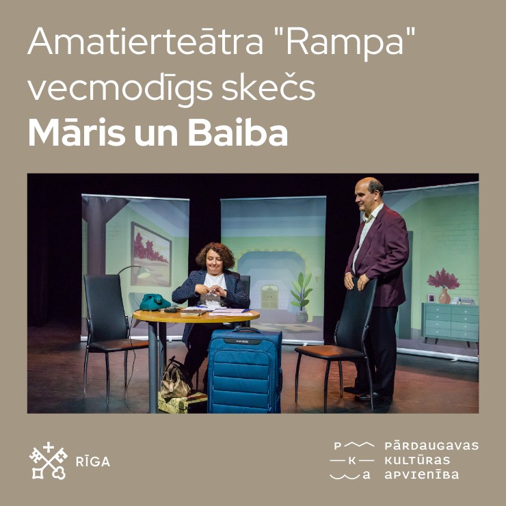 Izrādes "Amatierteātris “Rampa”: Anšlava Eglīša vecmodīgs skečs “Māris un Baiba”" attels