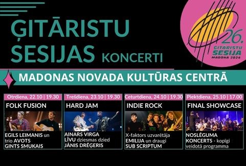 Izrādes "Ģitāristu sesijas koncerts INDIE ROCK" attels