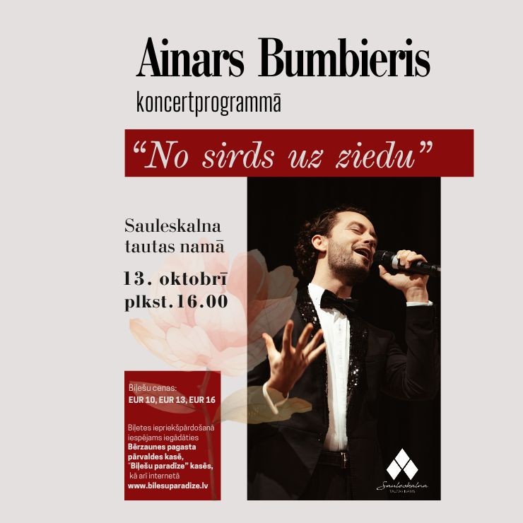 Izrādes "Ainars Bumbieris koncertprogrammā NO SIRDS UZ ZIEDU" attels