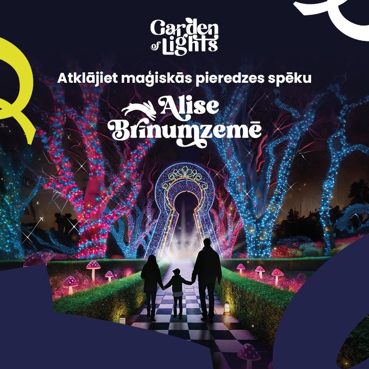 Izrādes "SEZONAS BIĻETE. Garden of Lights ALISE BRĪNUMZEMĒ (18.10.2024. - 02.02.2025.)" attels