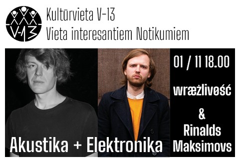 Изображение спектакля "wræżlivøść aka Kamil Piotrowicz (piano) solo & Rinalds Maksimovs (drums) solo “Akustika + Elektronika”"