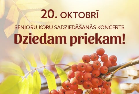 Izrādes "Senioru koru sadziedāšanās koncerts “DZIEDAM PRIEKAM!”" attels