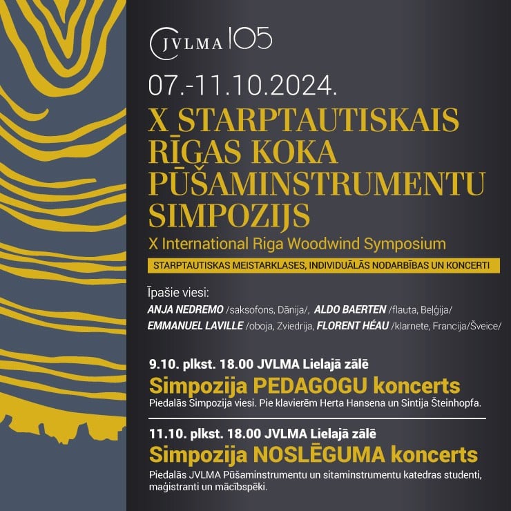 Izrādes "X starptautiskā Rīgas Koka pūšaminstrumentu simpozija NOSLĒGUMA koncerts" attels