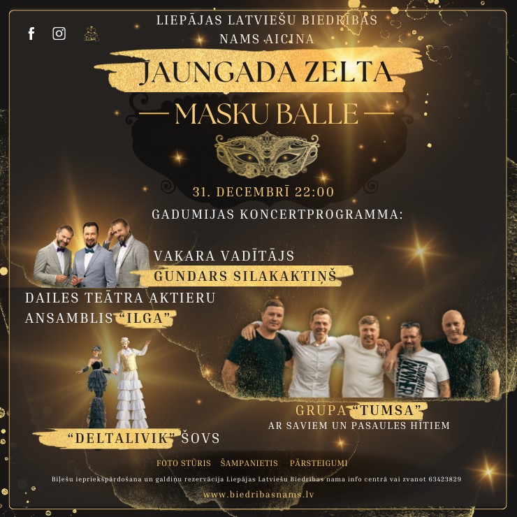 Izrādes "JAUNGADA ZELTA MASKU BALLE" attels