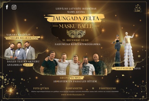Izrādes "JAUNGADA ZELTA MASKU BALLE" attels