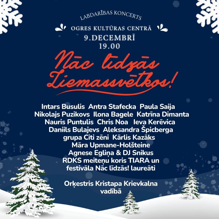 Izrādes "NĀC LĪDZĀS ZIEMASSVĒTKOS!" attels