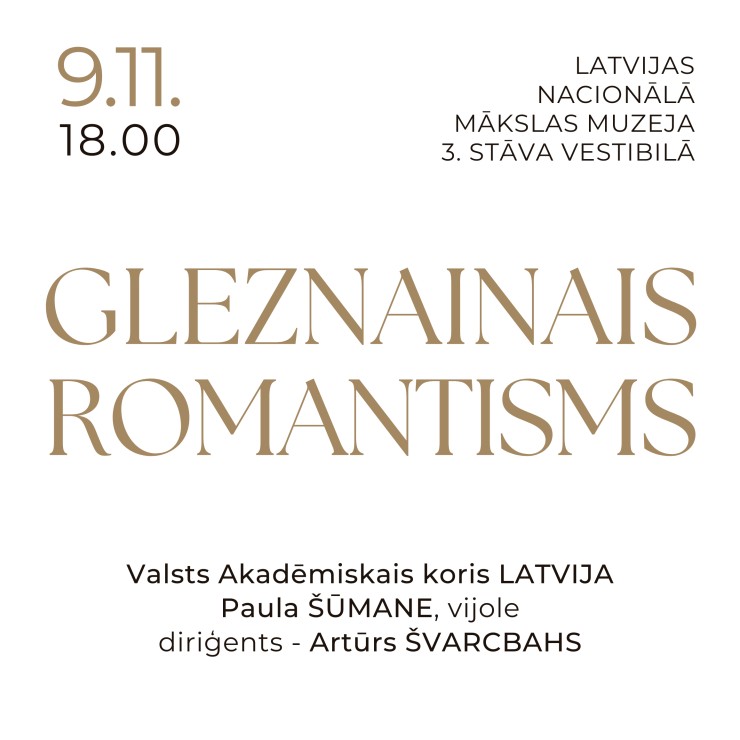 Izrādes "GLEZNAINAIS ROMANTISMS | Koris LATVIJA, Paula ŠŪMANE, Artūrs ŠVARCBAHS" attels