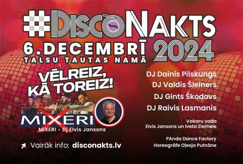 Izrādes "#DiscoNakts 2024 Talsi" attels