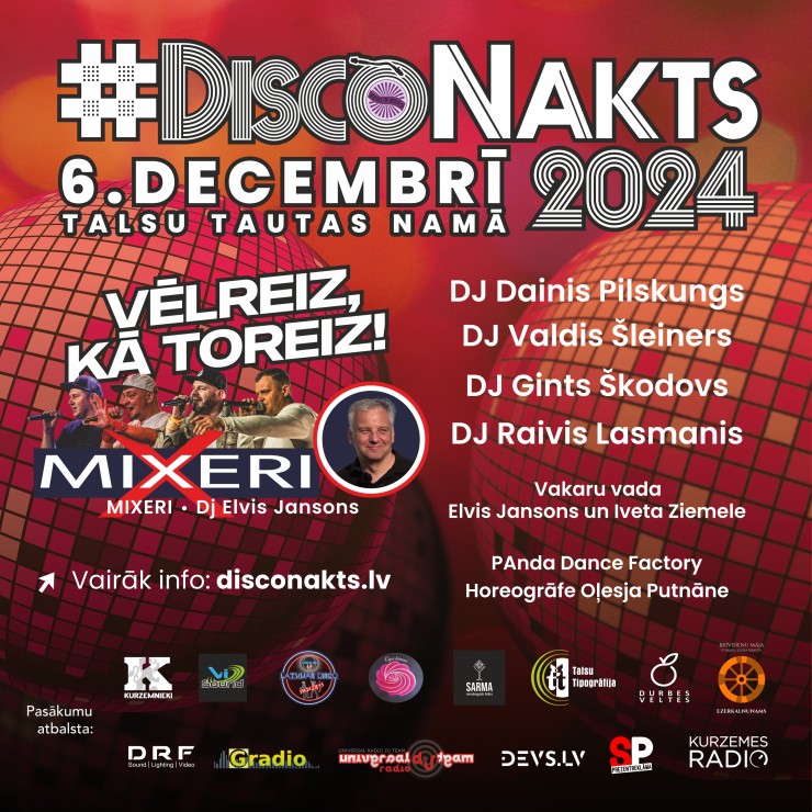 Izrādes "#DiscoNakts 2024 Talsi" attels