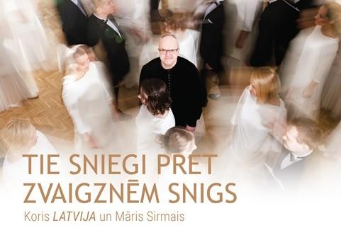 Izrādes "TIE SNIEGI PRET ZVAIGZNĒM SNIGS. Koris LATVIJA un Māris Sirmais" attels