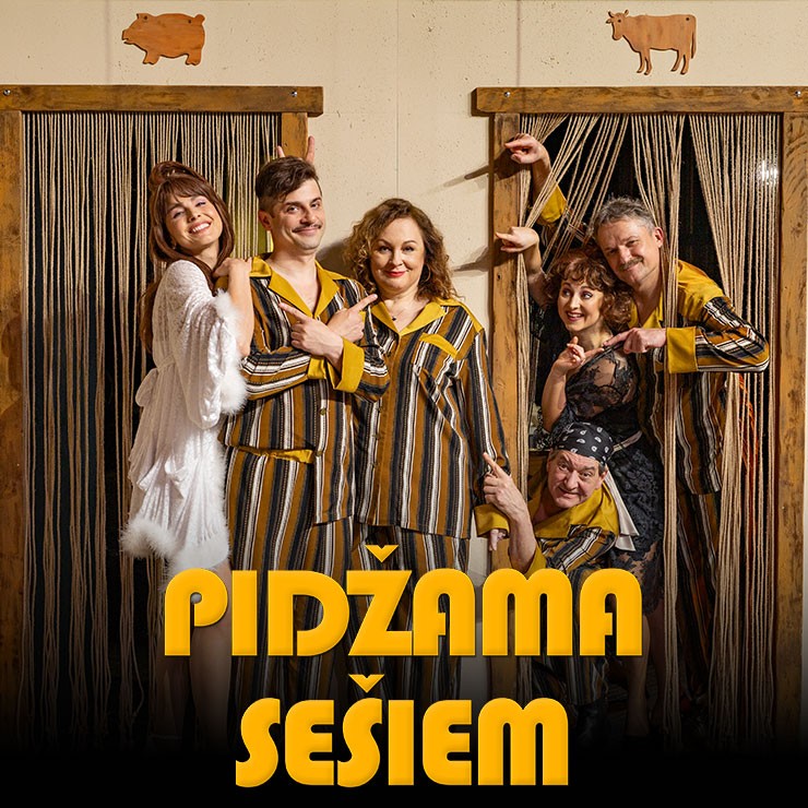 Izrādes "Pikantu pavērsienu komēdija "Pidžama sešiem"" attels