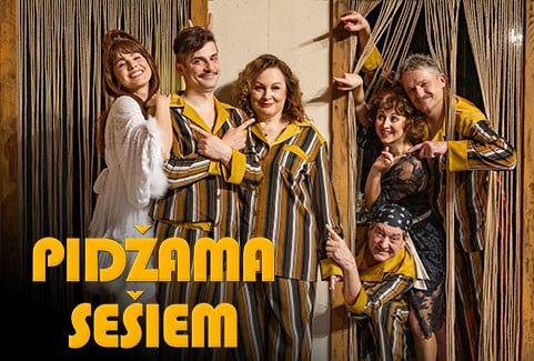 Izrādes "Pikantu pavērsienu komēdija "Pidžama sešiem"" attels