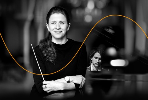 Izrādes "LNSO, KRISTĪNA POSKA UN GEORGIJS OSOKINS. ARVO PERTAM – 90!" attels