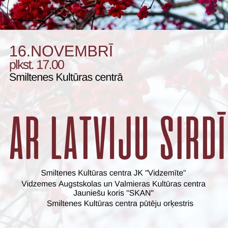 Izrādes "Ar Latviju sirdī" attels