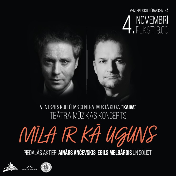 Izrādes "MĪLA IR KĀ UGUNS | Jauktā kora “Kaiva” un solistu teātra mūzikas koncerts" attels